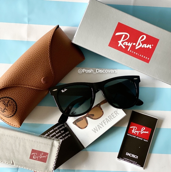 FREE SHIPPING RayBan Wayfarer RB2140 Black - Picture 9 of 16